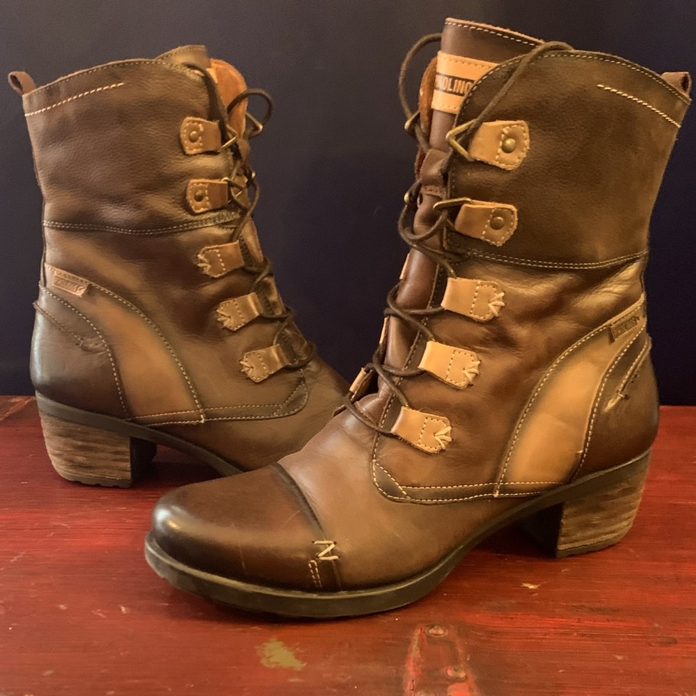 PIKOLINOS BOOTS women’s size 40/ US 9 Boho - Steampunk - EUC! Brown Leather